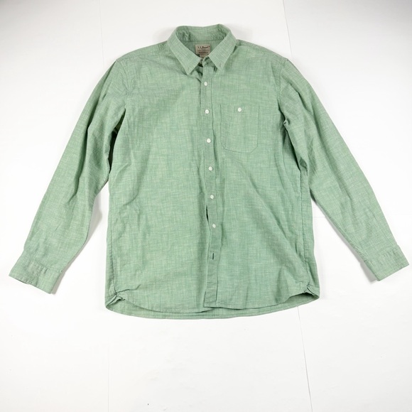 L.L. Bean Other - L.L. Bean Light Green Casual Button-Down Shirt L Tall